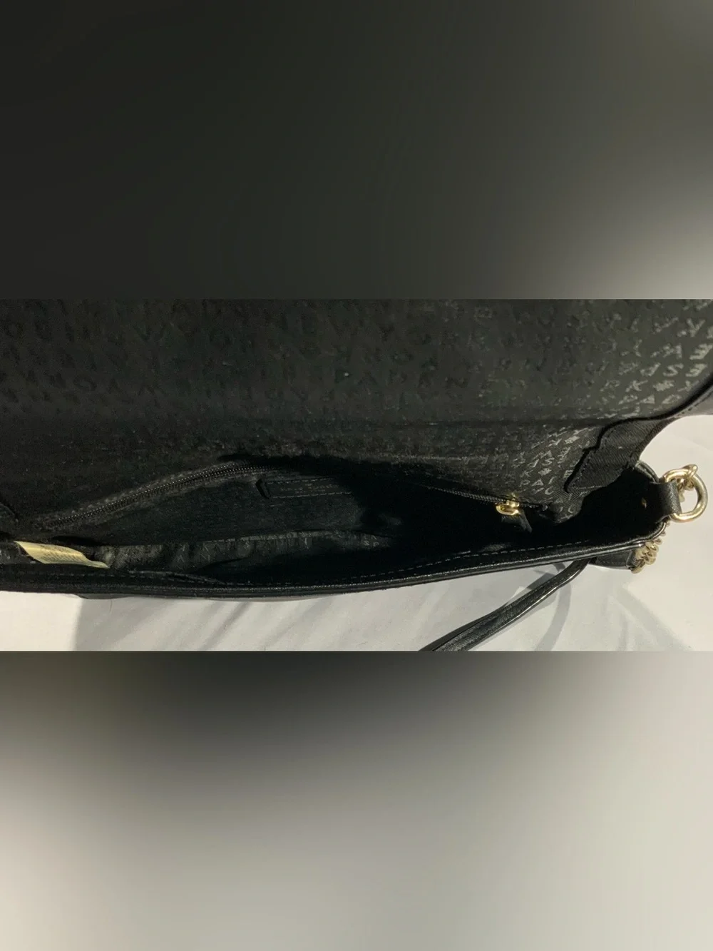 kate spade black crossbody bag with gold chain strap